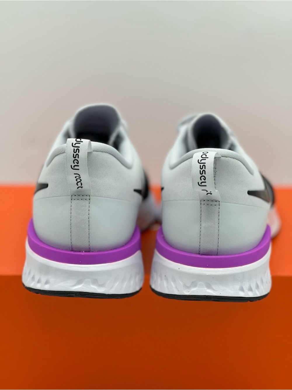 Nike Men’s Black, White & Purple Knit Running Sneakers - Picture 5 of 9